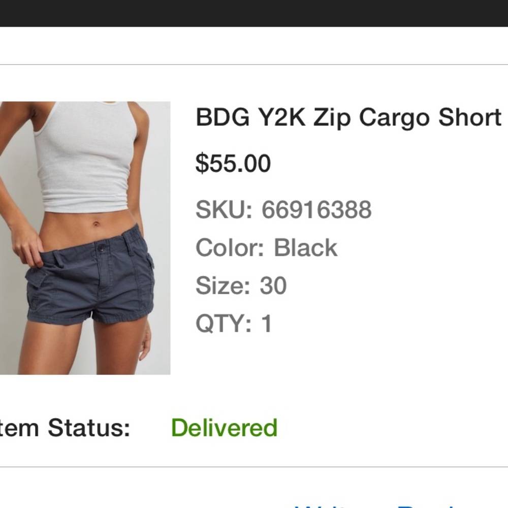 Urban Outfitters BDG Y2K Shorts